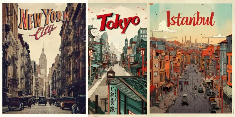 Cinematic World City Poster Generator App | PromptBase