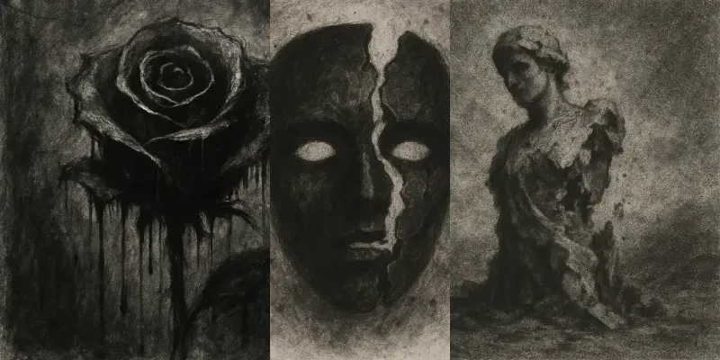 Matte Charcoal Drawings Generator App | PromptBase