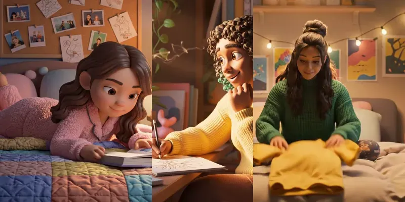 Cozy 3D Room Animation Scenes Veo Prompt | PromptBase