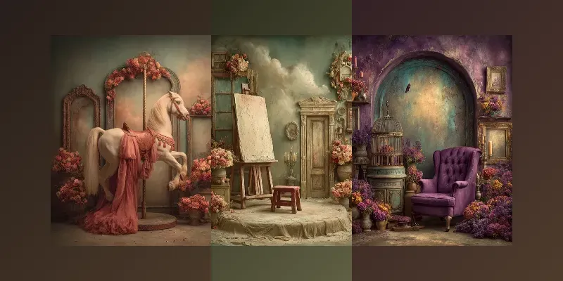 Elegant Studio Backdrop Scenes Midjourney Prompt | PromptBase
