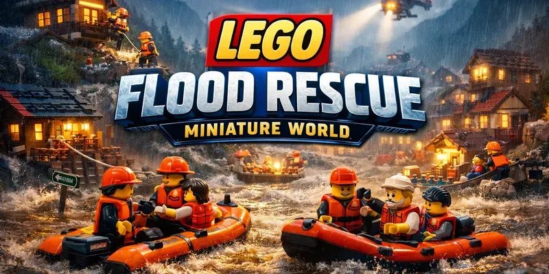 Lego Flood Rescue Miniature World Generator App | PromptBase