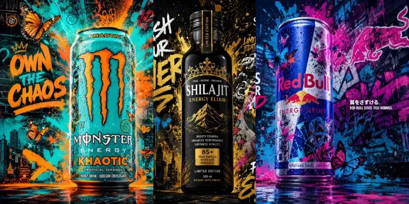 Street Art Drink Poster Pack Generator App | PromptBase