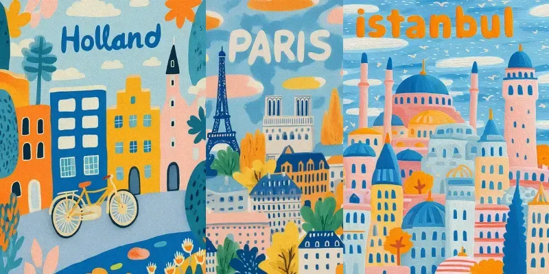 Travel Poster Pack Generator App | PromptBase