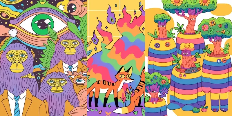 Playful Whimsical Animals Patterns Midjourney Prompt | PromptBase