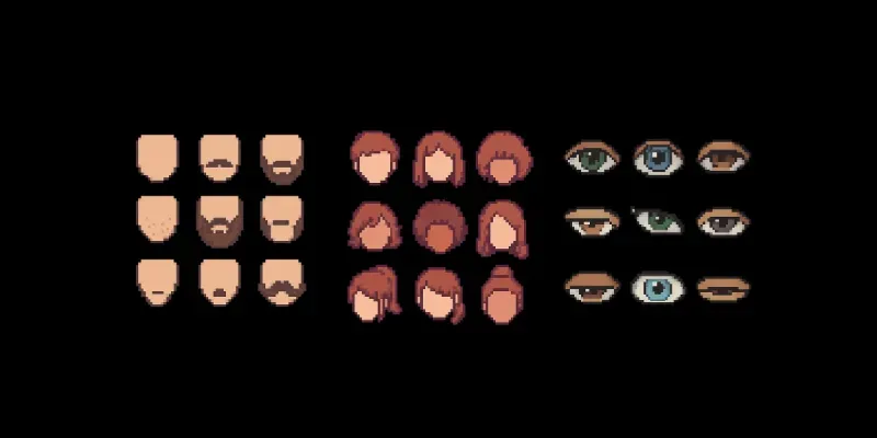 Pixel Art Character Customization Sets ChatGPT Image Prompt | PromptBase