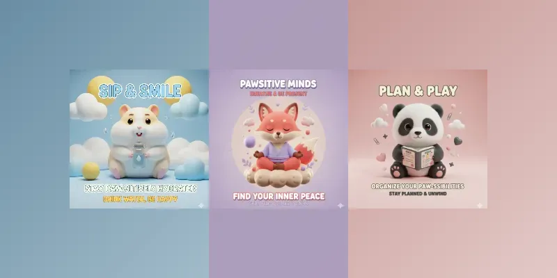 Kawaii Productivity Posters Generator App | PromptBase