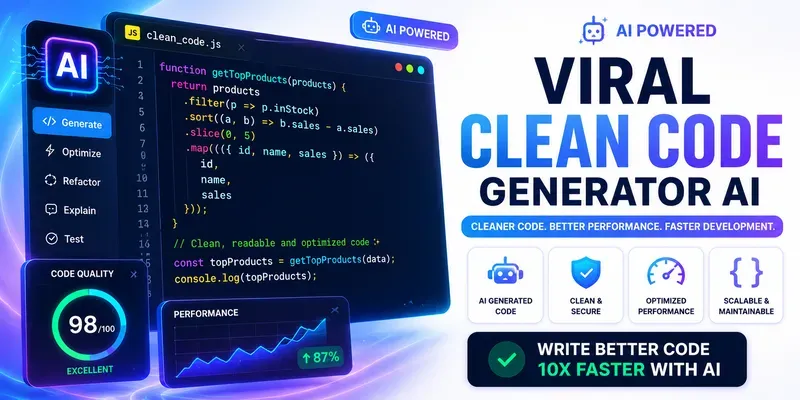 Viral Clean Code Generator Ai ChatGPT Skill | PromptBase
