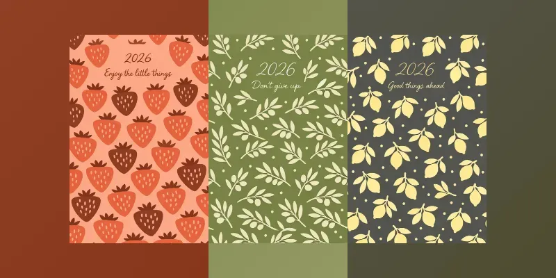 Two Color Patterns For Notebook Covers Generator App | PromptBase