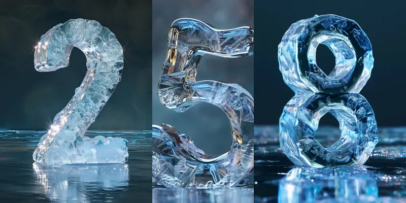 Ice Numbers Midjourney Prompt | PromptBase