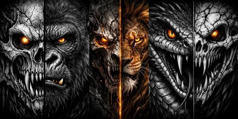Split Demon Beast Series Generator App | PromptBase