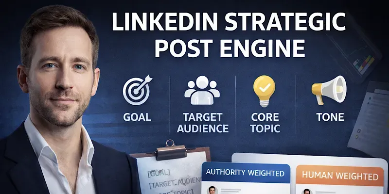 LinkedIn Strategic Post Engine ChatGPT Prompt | PromptBase