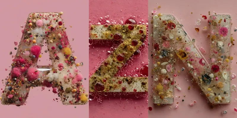 Floating Bacteria Letter Art Generator App | PromptBase