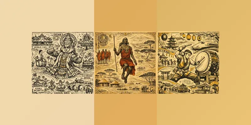 Vintage Cultural Infographic Art Generator App | PromptBase