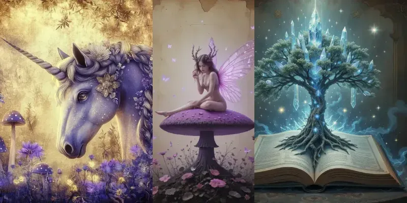 Mystical Vintage Fantasy Art Generator App | PromptBase