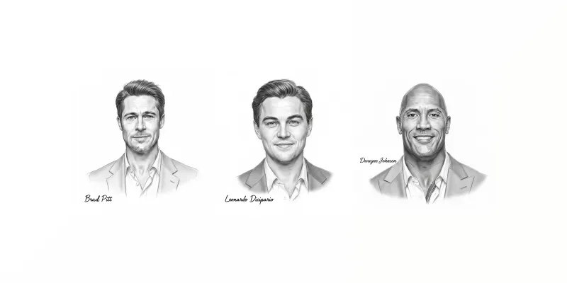 Famous Actors Pencil Sketch Portraits Generator App | PromptBase