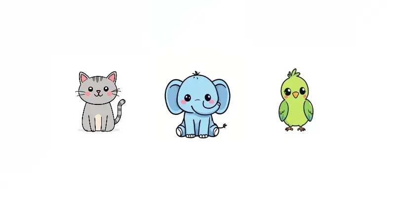 Cute Kawaii Doodle Animal Pack Generator App | PromptBase