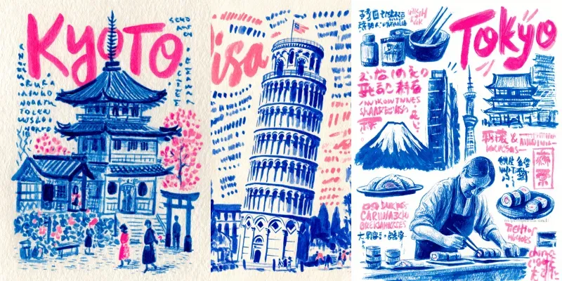 Sketchy City Poster Generator App | PromptBase