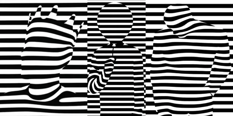 Striped Illusion Poster Pack Generator App | PromptBase