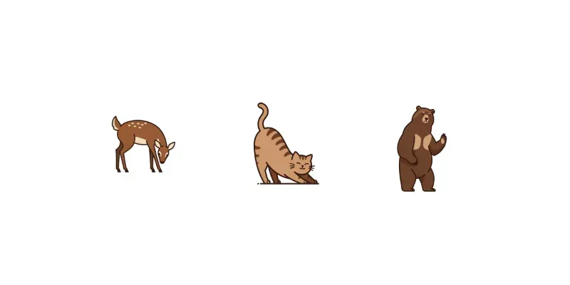 Minimalist 2D Animated Animal Icon Prompts Imagen Prompt | PromptBase