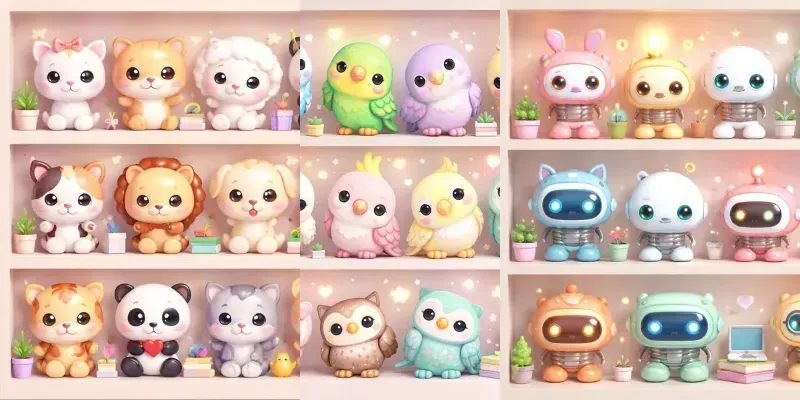 Kawaii Chibi Toy Shelf Display Prompts Generator App | PromptBase