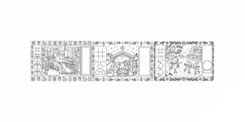 Storybook Christmas Coloring Placemats