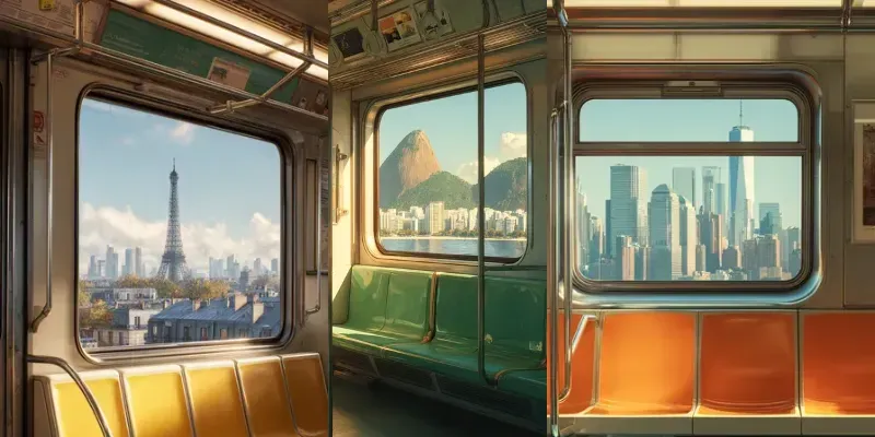 Subway Window Worldscape Collections Midjourney Prompt | PromptBase