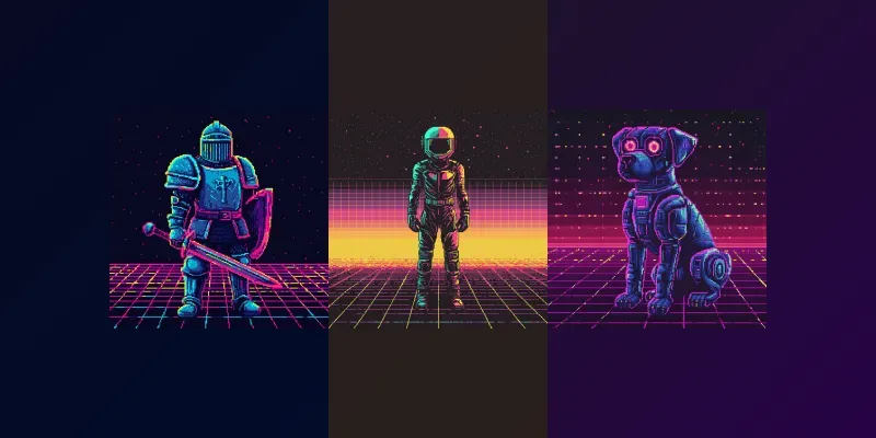 Retro Arcade Characters Generator App | PromptBase