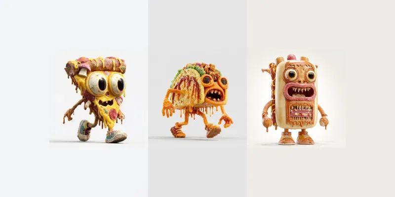 Grotesque Food Figurine Generator App | PromptBase