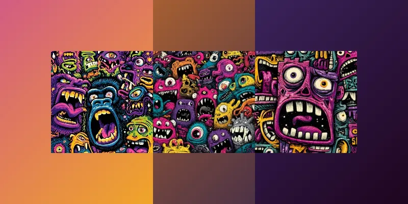Chaotic Grotesque Cartoon Art Generator App | PromptBase