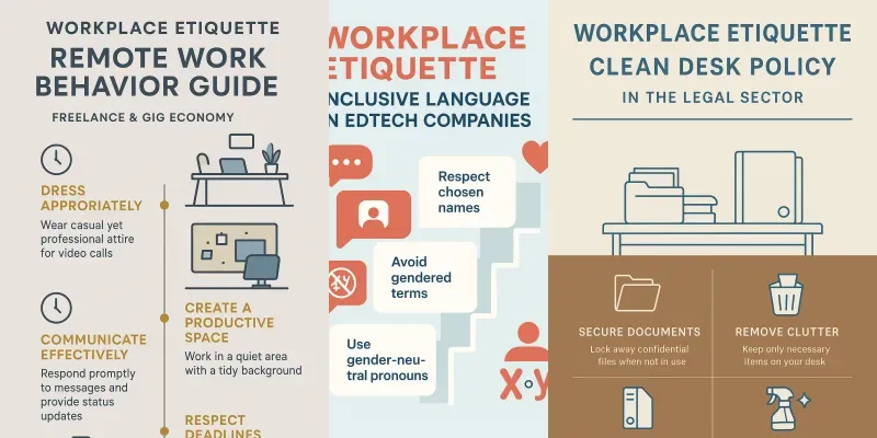 Workplace Etiquette Visual Guides ChatGPT Image Prompt | PromptBase
