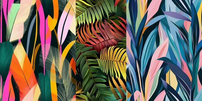 Geometric Seamless Foliage Fern Patterns Generator App | PromptBase