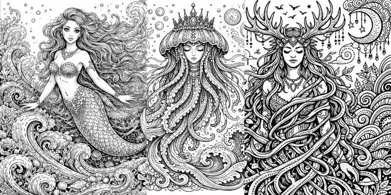 Zentangle Fantasy Characters Generator App | PromptBase