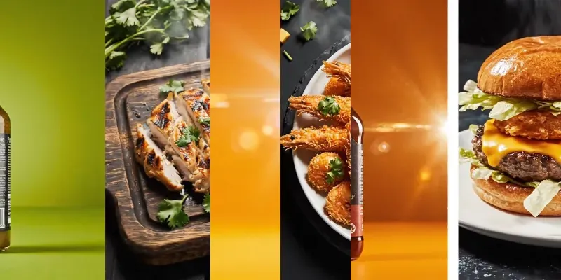 Commercial Split Screen Food Ads Generator App | PromptBase