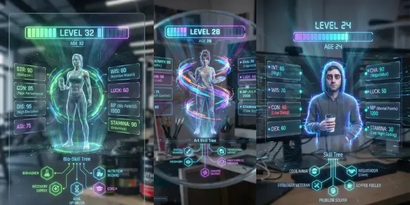 Life Gamification Rpg Status Hud Saas Generator App | PromptBase