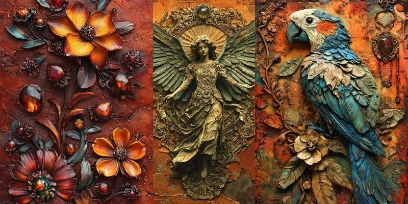 Basreliefs Ancient Junk Journal Papers Generator App PromptBase