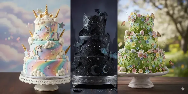 Artistic Themed Cake Generator App | PromptBase