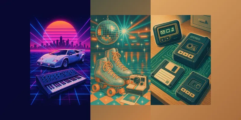 Retro Tech Scene Aesthetic Template Generator App | PromptBase