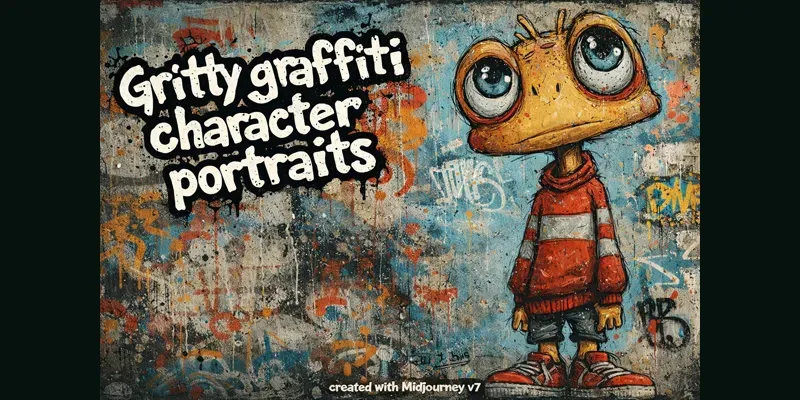 Gritty Graffiti Character Portraits Generator App | PromptBase