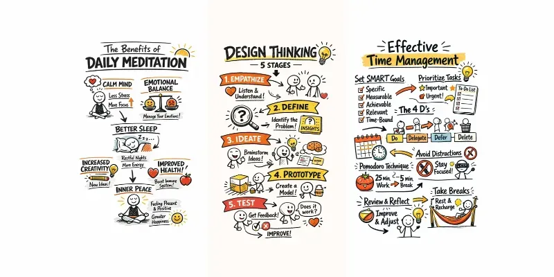 Handdrawn Sketchnote Infographics Generator App | PromptBase