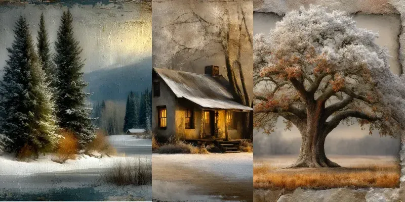 絵画 Winter  in pastel Amazon.com: Barbara Jaenicke 80 pc Winter Landscape Pastel Set
