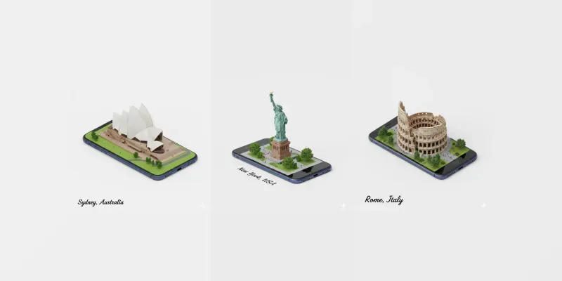 Cinematic 3d Landmarks On Mobile Generator App | PromptBase