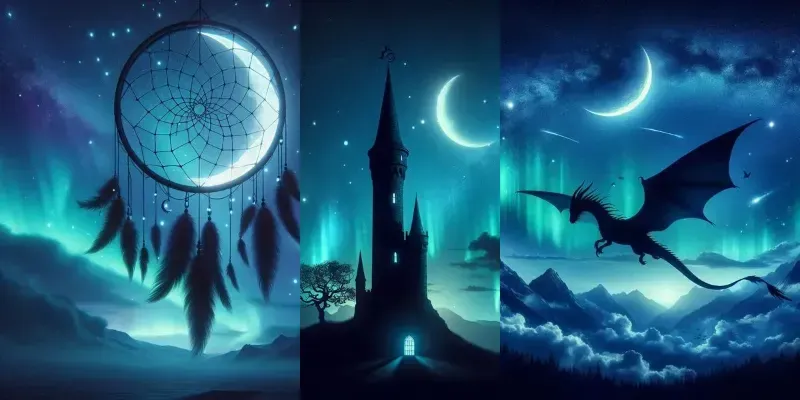 Night Sky With Magical Objects Generator App | PromptBase