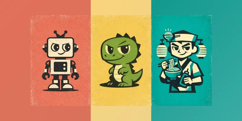 Vector Stoic Character Design Generator App | PromptBase