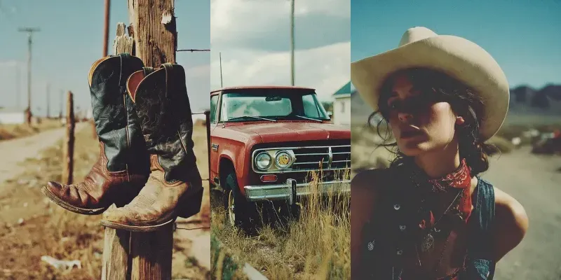 Cinematic Americana Western Photo Style Generator App | PromptBase