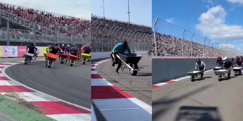 Wheelbarrow Racing Captured On Phone Generator App | PromptBase