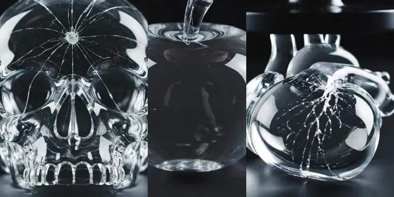 Asmr Glass Objects Crush Generator App | PromptBase