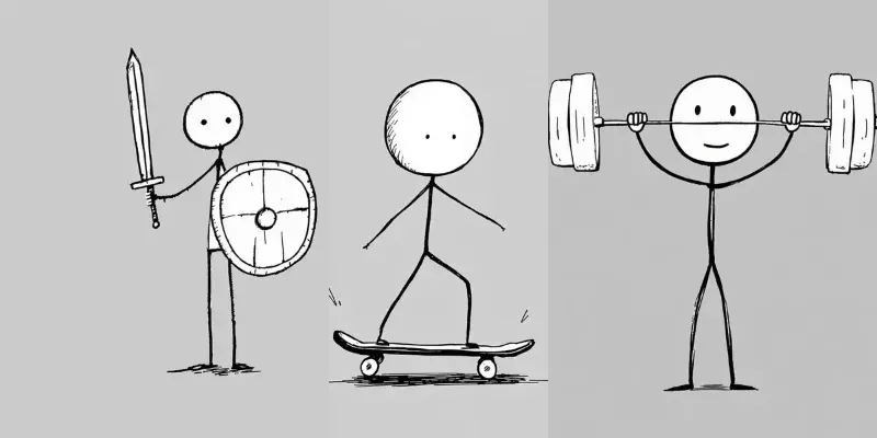 Stickman Art Stickman Simple Figure Generator App | PromptBase