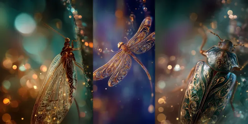 Ethereal Cinematic Insect Portraits Generator App | PromptBase