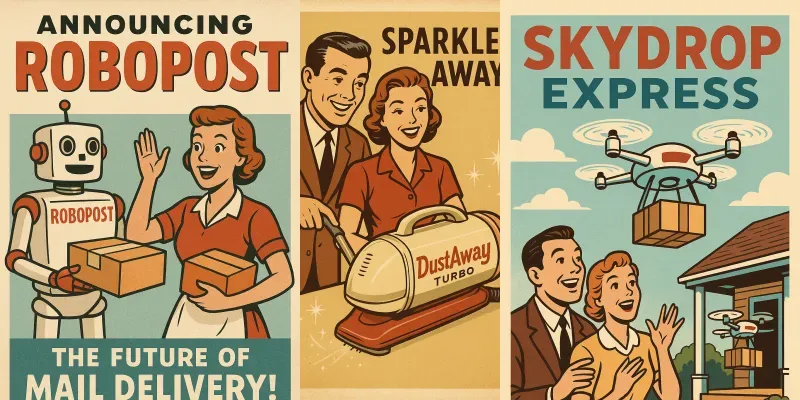 Retro 1950s Commercial Ad Illustration Generator App | PromptBase