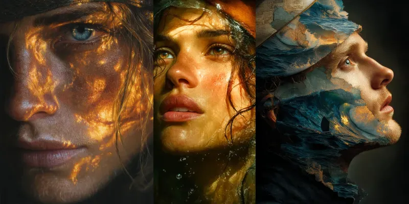 Dazzling Elemental Portraits Generator App | PromptBase